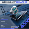 Wegman 45W snellader Autolader, laad snelheid vergelijking